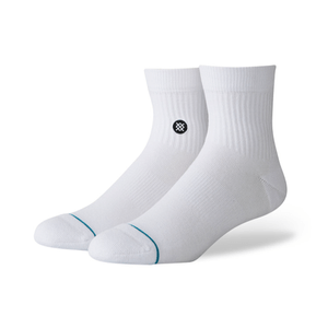 Stance Icon QRT Quarter Sock - Men's White / Black M