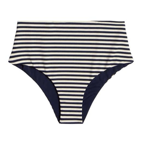 Carve Designs Erin Reversible Bikini Bottom - Women's Navy Stripe / Navy XL