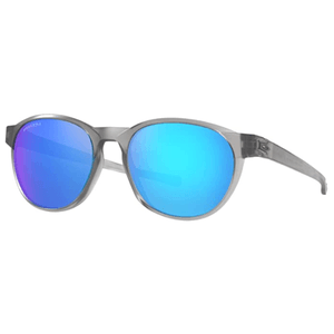 Oakley Reedmace Round Sunglasses - Men's Matte Grey Ink / Prizm Sapphire Non Polarized