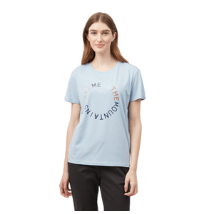 Tentree To The Mountains T-Shirt - Women's XL Blue Fog Heather