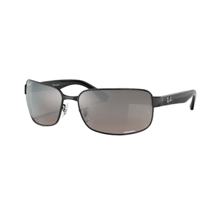Ray-Ban Rb3566 Sunglasses Black / Grey Mirror Silver Non Polarized