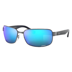 Ray-Ban Rb3566 Sunglasses Gunmetal / Green Mirror Blue Non Polarized