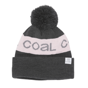 Coal The Team Athletic Stripe Pom Beanie Charcoal One Size