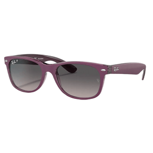 Ray-Ban New Wayfarer Sunglasses Matte Violet on Transparent VI / Grey Gradient Polarized