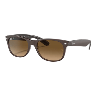 Ray-Ban New Wayfarer Sunglasses Matte Brown on Transparent Brown / Brown Gradient Polarized