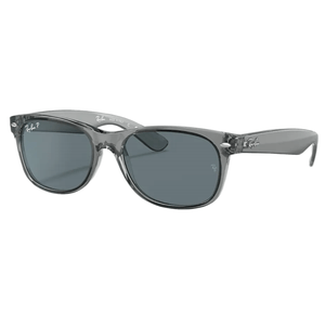 Ray-Ban New Wayfarer Sunglasses Transparent Grey / Dark Blue Polarized