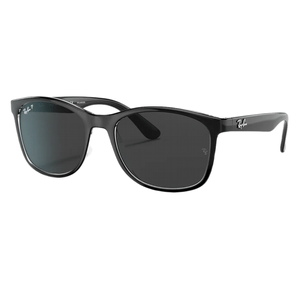 Ray-Ban RB4374 Sunglasses Black on Transparent / Black Polarized