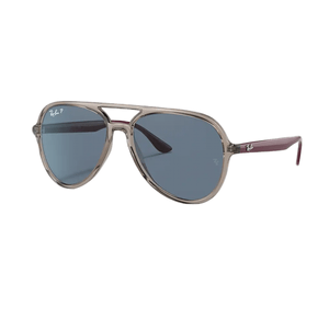 Ray-Ban Rb4376 Sunglasses Transparent Grey / Dark Blue Polarized