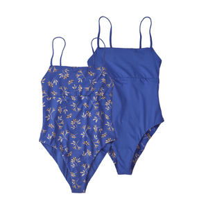 Patagonia Sunrise Slider One-Piece Reversible Swimsuit - Women's M Quito / Float Blue