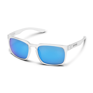 Suncloud Hundo Sunglasses Matte Crystal / Blue Mirror Polarized