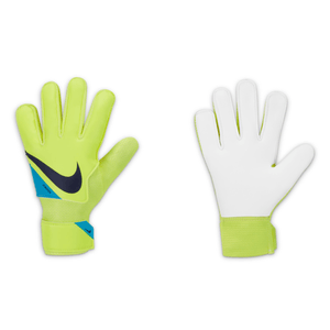 Nike Jr. Goalkeeper Match Soccer Gloves - Kids' Volt / White / Blackened Blue 8