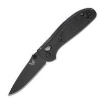 Benchmade Mini Griptilian Folding Knife Black Combo Blade / Black Nylon BLACK CPM-S30V STUD