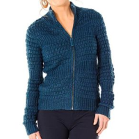 Carve Designs Westridge Bomber Sweater - Women's Marled Teal XS