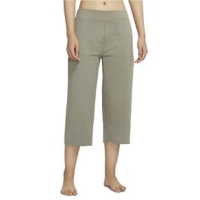 Nike Yoga Luxe Cropped Fleece Pant - Women's Light Army / Stone S