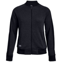 Under Armour Tech Fleece Bomber Jacket - Women's Black Light Heather White XS