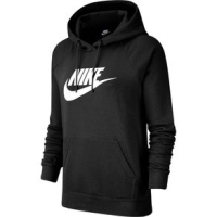 Nike Essential Fleece Pullover Hoodie - Women's Black / White L
