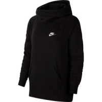 Nike Essential Funnel-Neck Fleece Hoodie - Women's Black / White S