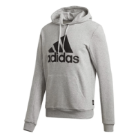 adidas Badge Of Sport French Terry Hoodie - Men's Medium Grey Heather XL