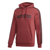 adidas Essentials 3-Stripe Pullover Hoodie - Men's Legacy Red Mel / Black XL