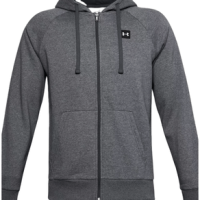 Under Armour Rival Fleece Full Zip Hoodie - Men's Pitch Gray Light Heather / Onyx White M