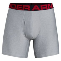 Under Armour Tech Boxerjock 2 Pack Boxer Briefs - Men's Grey / Heather XL 6" Inseam 2 Pack
