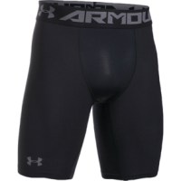 Under Armour HeatGear Long Compression Short - Men's Black / Graphite 3XL