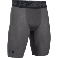 Under Armour HeatGear Long Compression Short - Men's Carbon Heather / Black XL