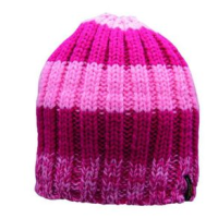 Screamer K's Sassyfras Stripes Beanie Raspberry One Size