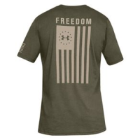 Under Armour Freedom Flag T-shirt - Men's Marine Olive Drab Green / Desert Sand XXL