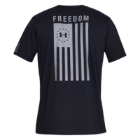 Under Armour Freedom Flag T-shirt - Men's Black / Stealth Gray 3XL