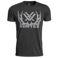 Vortex Muley Antler Short Sleeve Shirt - Men's CHARCOAL HEATHER L