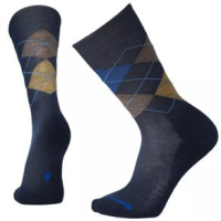 Smartwool Diamond Jim Sock - Men's Deep Navy Heather / Desert Sand Heather XL