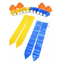 SKLZ 10 Man Flag Football New Deluxe Set Blue / Yellow 4 Pack