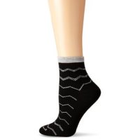 Sockwell Plantar Ease Quarter Frim Compression Socks - Women's BLACK M/L