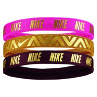 Nike Metallic Headbands - Women's Fu / Wh / El One Size 3 Pack