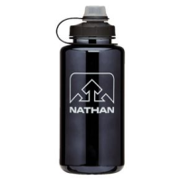 NATHAN Bigshot 1 Liter Hydration Water Bottle Black White 1L
