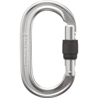 Black Diamond Oval Keylock Screwgate Carabiner Polished One Size