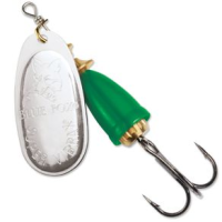 Blue Fox Classic Vibrax Lure Silver / Fluorescent Green 3/8 oz #4 Blade