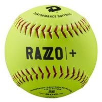 DeMarini Unisex's 12" Razzo Plus Slowpitch Leather Softball YELLOW 12" Individual