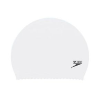Speedo Jr. Solid Latex Swim Cap - Kids' WHITE One Size