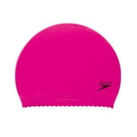 Speedo Jr. Solid Latex Swim Cap - Kids' Hot Pink One Size