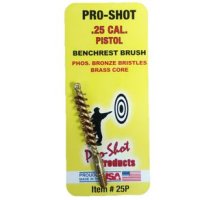 Pro Shot Benchrest Quality Rifle Bore Brush 25 Caliber 8 x 32 Thread Bronze 25 Cal