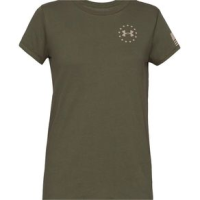 Under Armour Freedom Flag T-shirt - Women's Marine Olive Drab Green / Desert Sand M