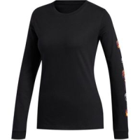 adidas Floral Long Sleeve Shirt - Women's Black XS