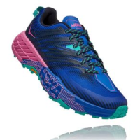 HOKA ONE ONE Speedgoat 4 Trail Running Shoe - Women's Dazzling Blue / Phlox Pink 8 REGULAR