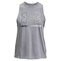 Under Armour Sportstyle Graphic Tank - Women's Steel Medium Heather / Black / White XS