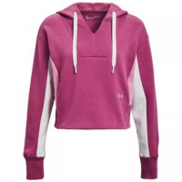 Under Armour Rival Fleece Embroidered Hoodie XS Pink Quartz/Planet Pink/Metallic Silver