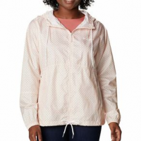 Columbia Flash Forward Printed Windbreaker Jacket - Women's S Peach Quartz Sp