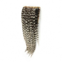 Hareline Bugger Hackle Patches One Size Grizzly