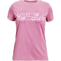 Under Armour Tech Graphic Short Sleeve - Girls' M Planet Pink/White/Meteor Pink